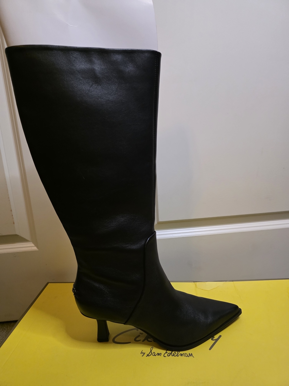 Sam Edelman Black Over-the-Knee Pointed-Toe Boot
